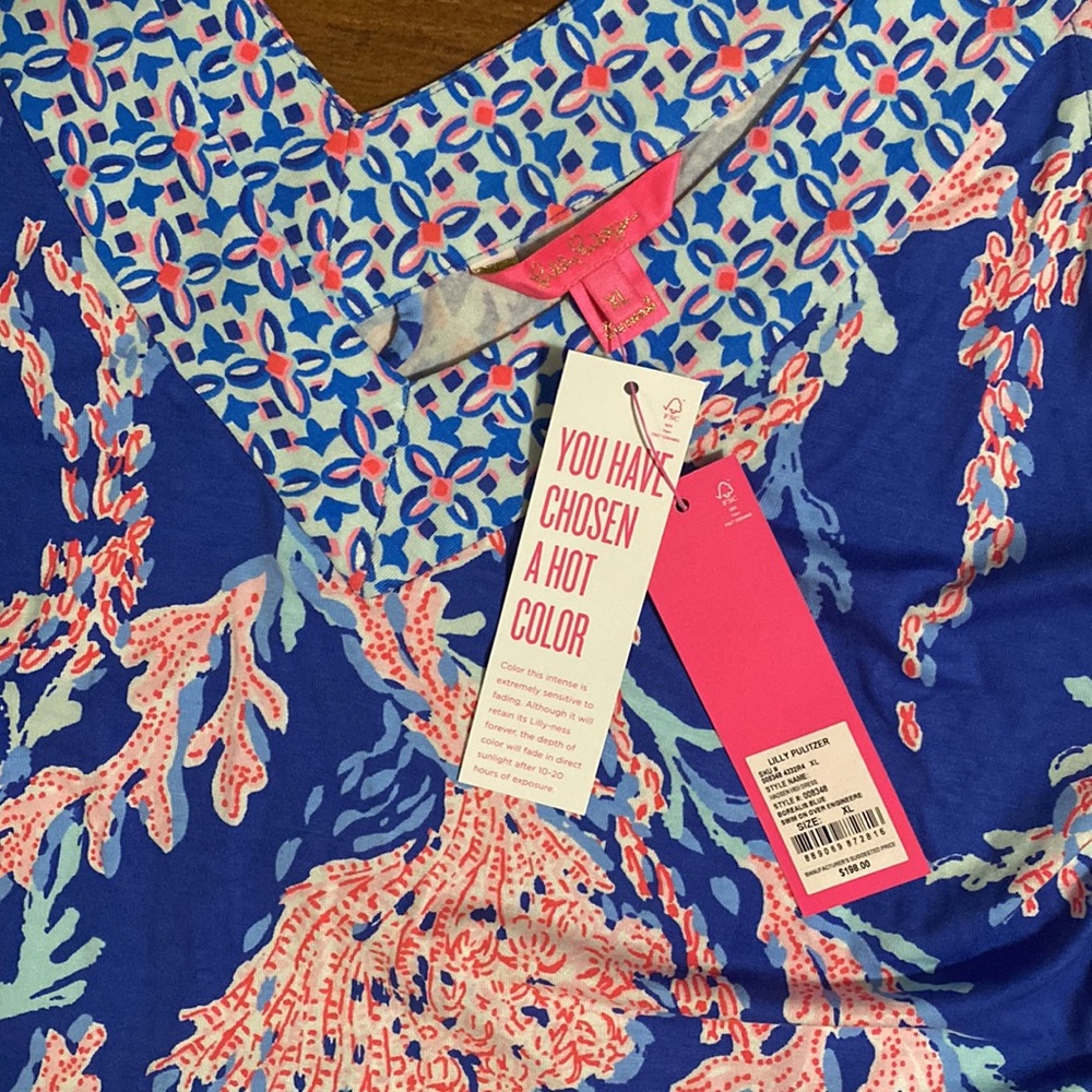 LILLY Pulitzer XL Madsen MIDI Dress I’m Borealis Blue - Picture 6 of 7